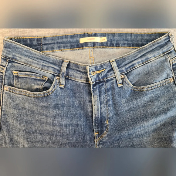 Levi's Made Crafted Womens 711 Skinny 28 Denim Jeans Blue Wash - Picture 6 of 7